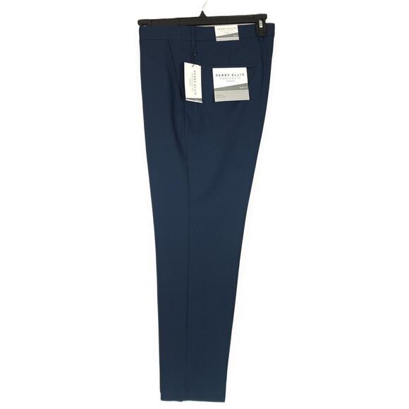 Perry Ellis Portfolio Men's Slim-Fit Stretch Golf Pants Navy Solid 38x32 NWT - Picture 4 of 4